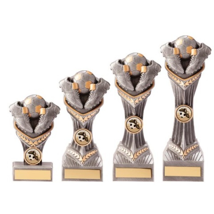 FALCON BOOT & BALL RESIN TROPHY - 4 SIZES 14CM - 24CM